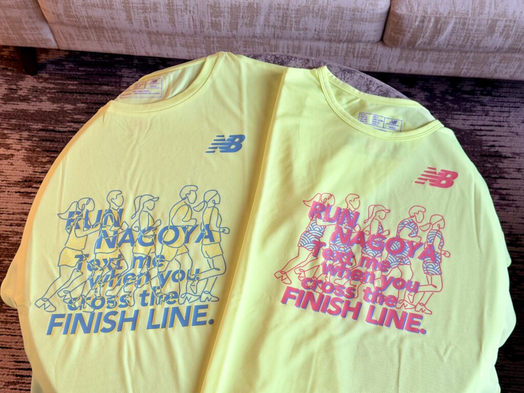 名古屋シティマラソン 参加賞はニューバランスの大会限定Tシャツ