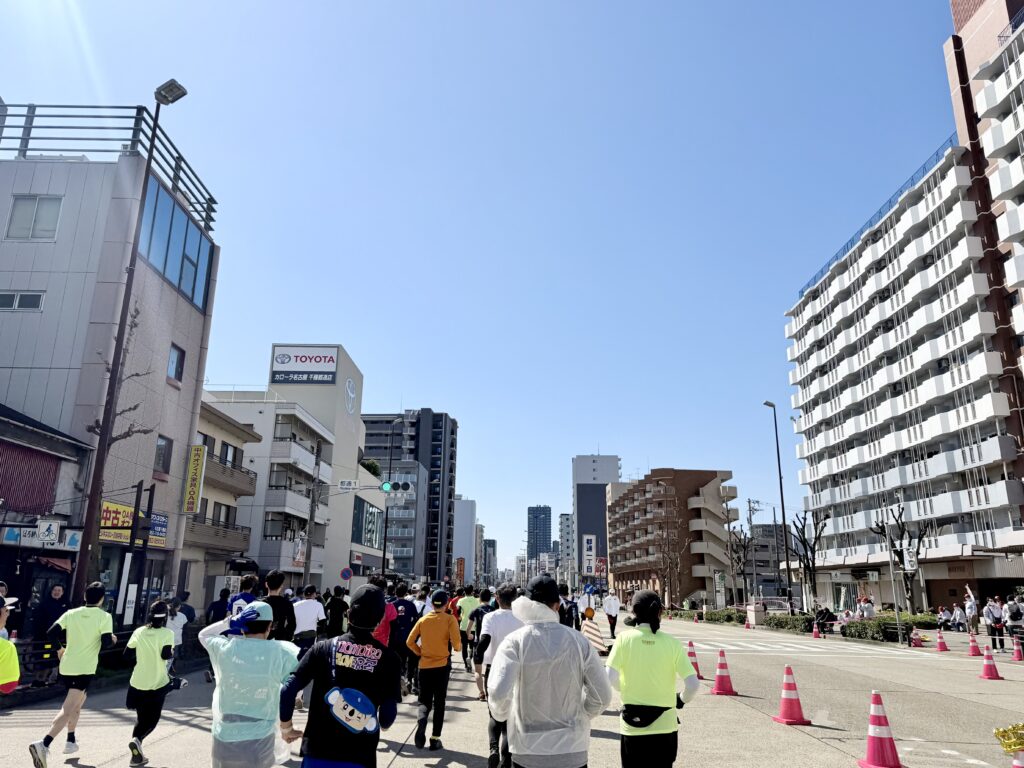 名古屋シティマラソン コース前半の様子