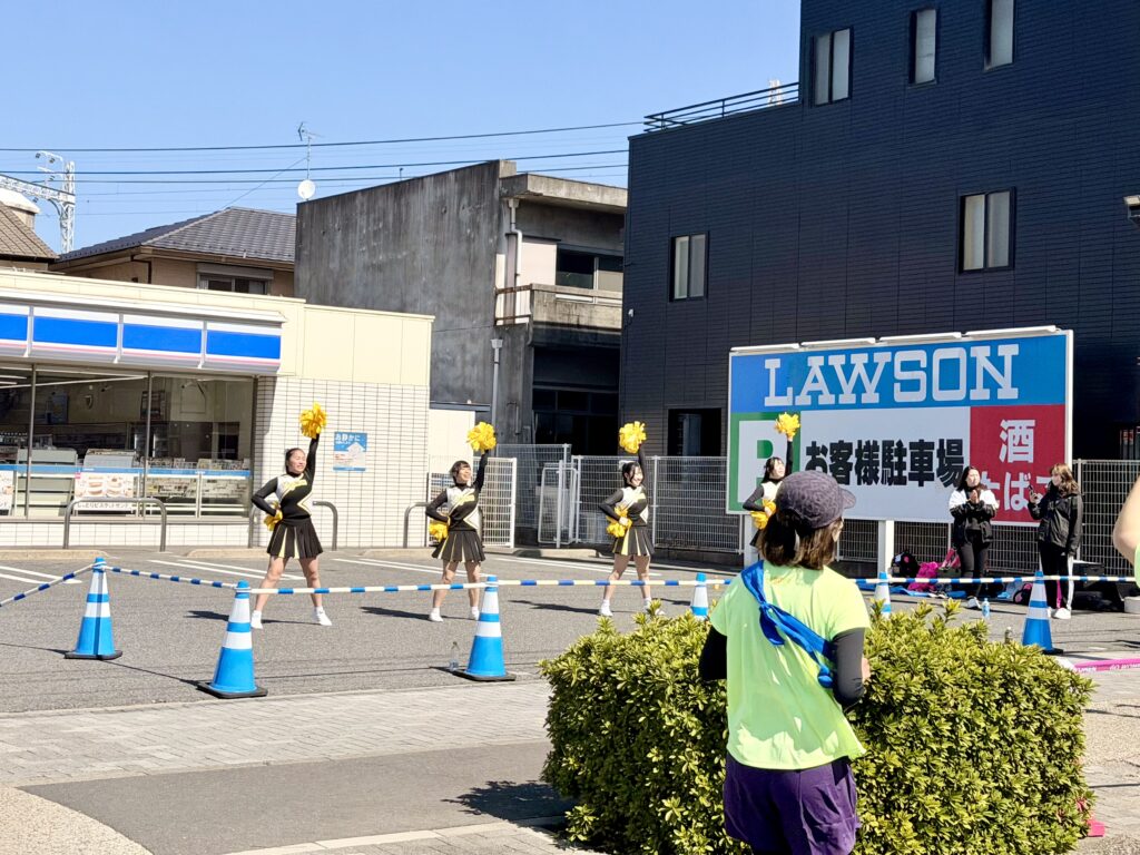 名古屋シティハーフマラソン かわいいチアの応援