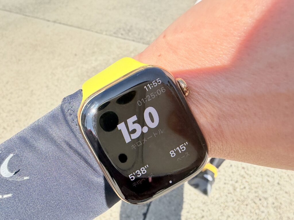 名古屋シティマラソン 15km通過時の計測内容