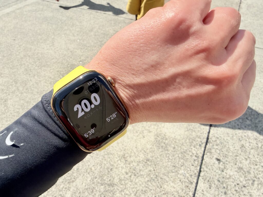 名古屋シティマラソン 20km通過時の計測内容