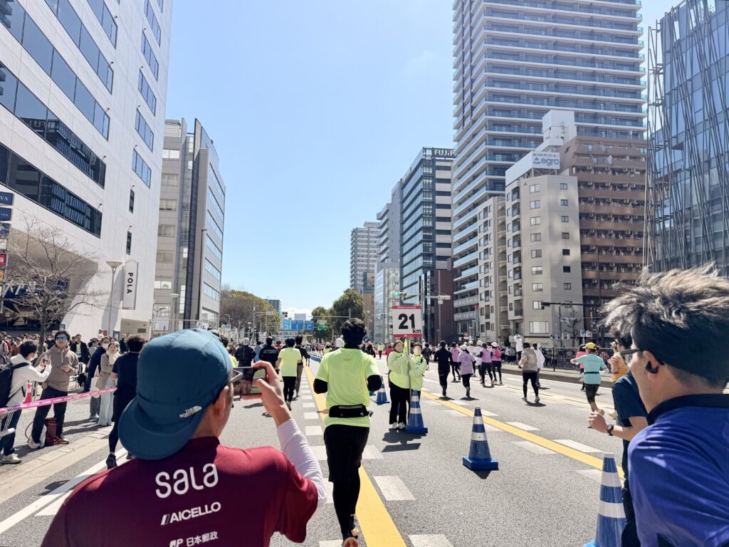 名古屋シティマラソン 21km通過