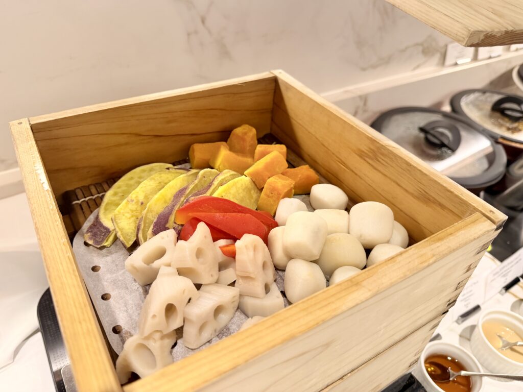 名古屋観光ホテル エスパシオラウンジ 朝食 蒸し野菜