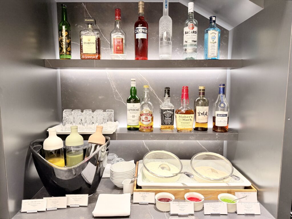 名古屋観光ホテル エスパシオラウンジ 朝食 お酒コーナー