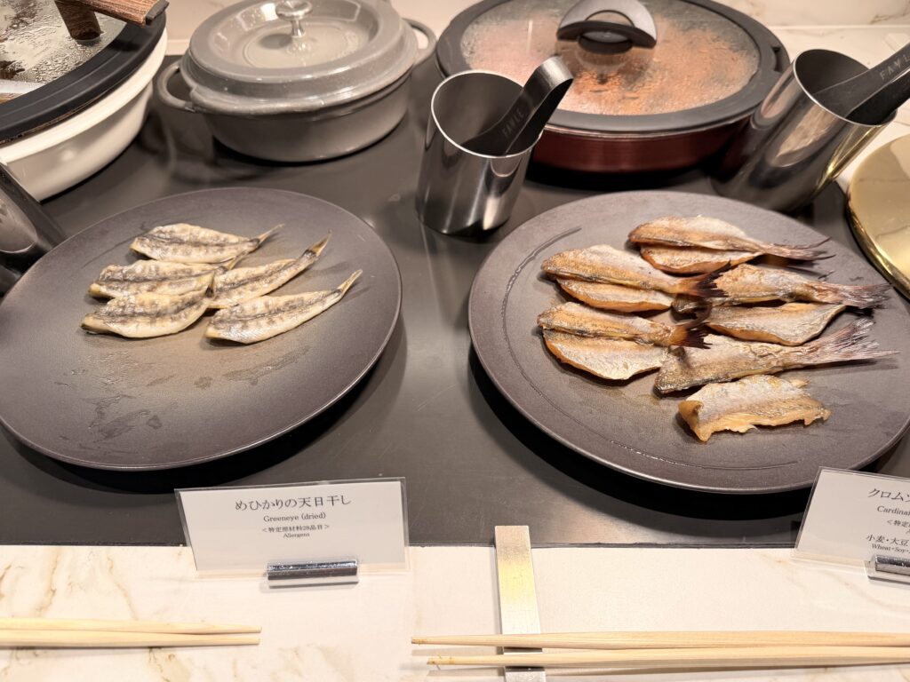 名古屋観光ホテル エスパシオラウンジ 朝食 焼き魚