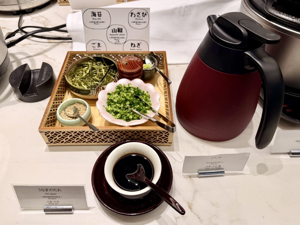 名古屋観光ホテル エスパシオラウンジ 朝食 ひつまぶしのトッピング