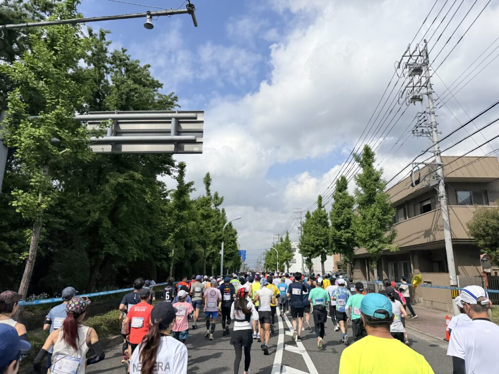 ぎふ清流ハーフマラソン スタート後はスムーズ
