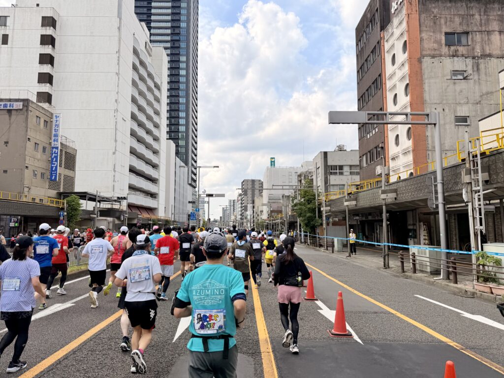 ぎふ清流ハーフマラソン 岐阜駅へ向かう市街地エリアの様子