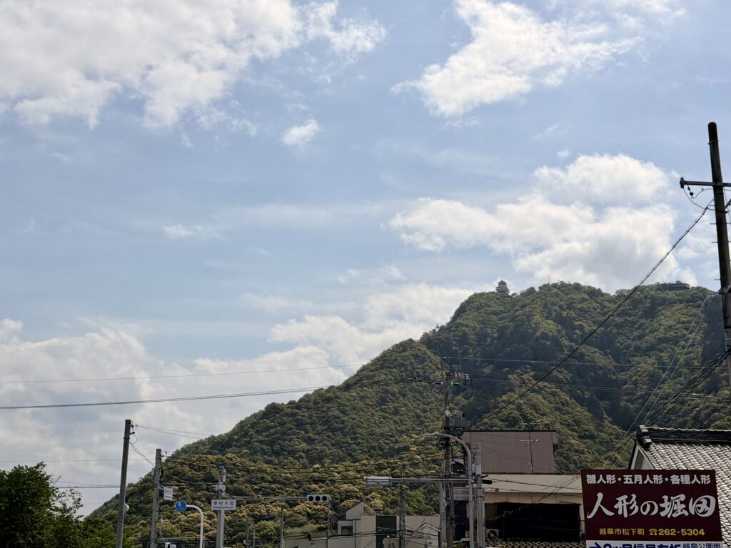 ぎふ清流ハーフマラソン 長良川沿いから見る岐阜城