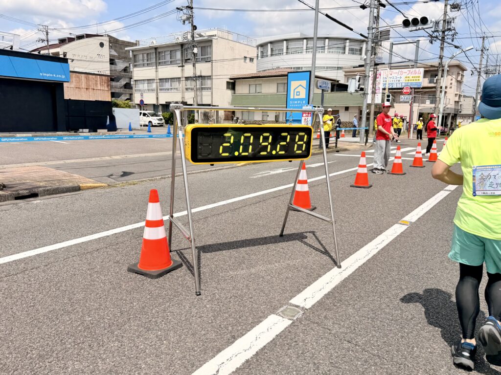 ぎふ清流ハーフマラソン 20kmの通過時間