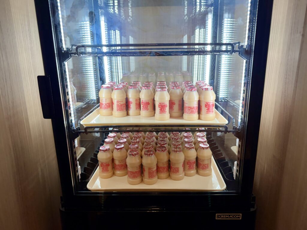 ドーミーイン岐阜駅前 湯上がりサービス 乳酸菌飲料