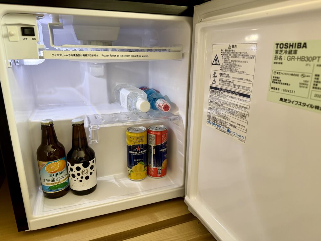 ザタワーホテルナゴヤ 無料のミニバー