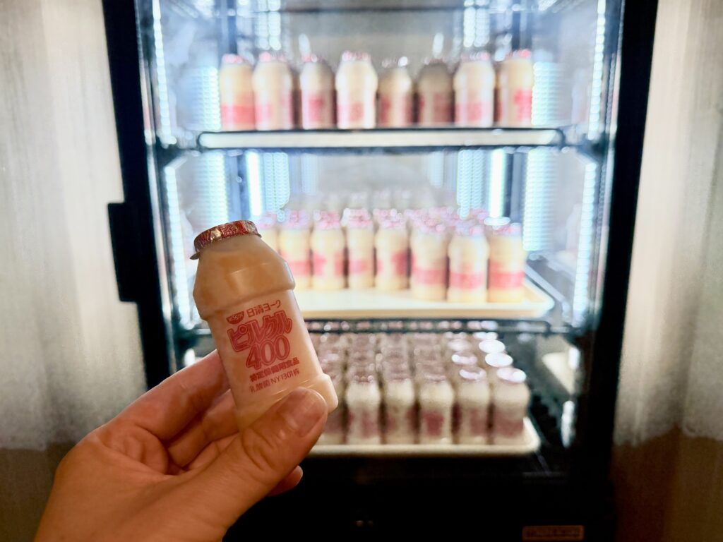 ドーミーイン岐阜駅前 湯上がりサービスの乳酸菌飲料