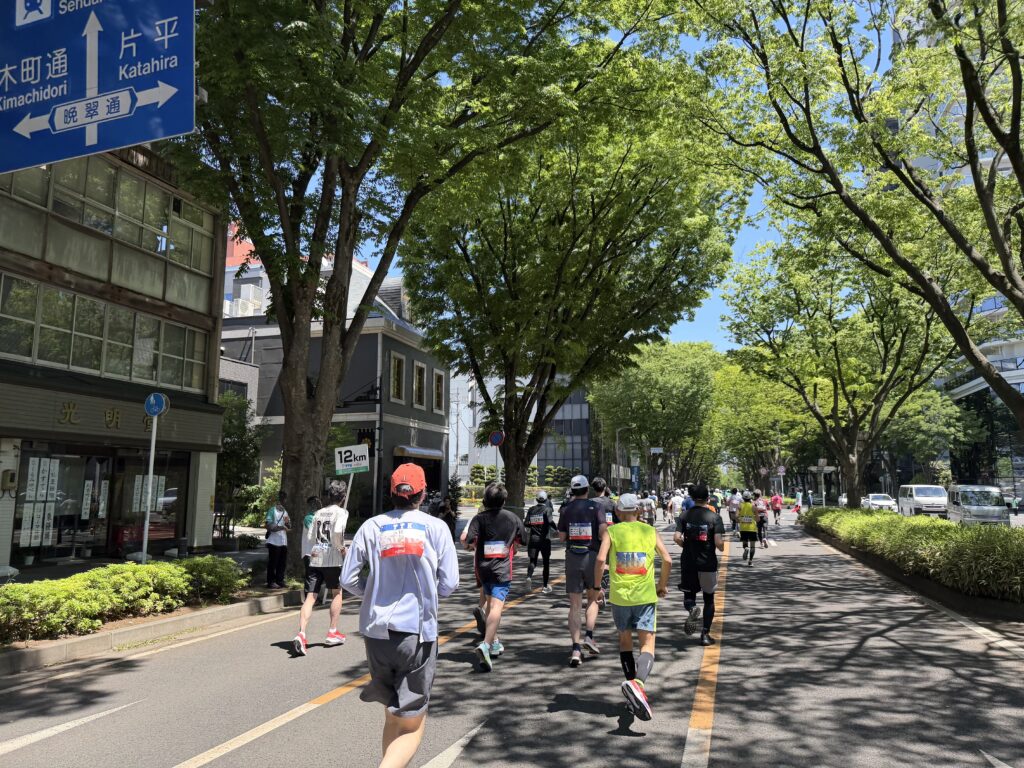 仙台国際ハーフマラソン 12km地点