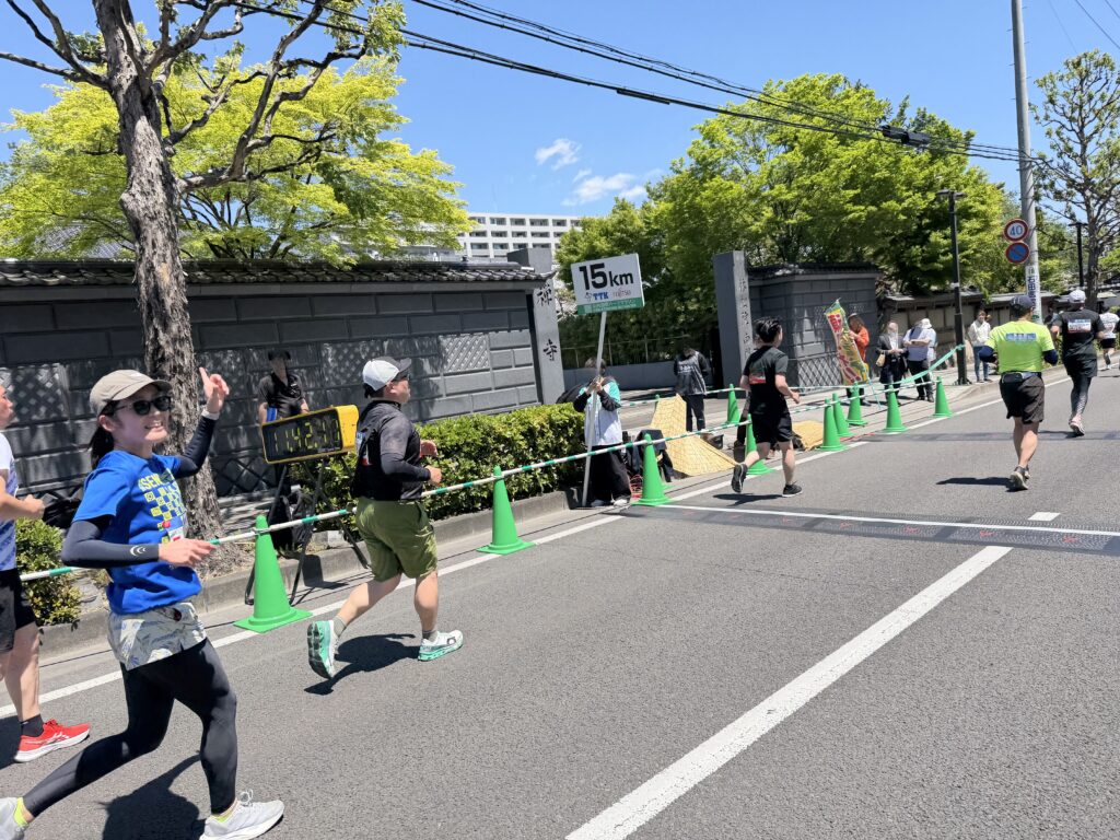 仙台国際ハーフマラソン 15km地点