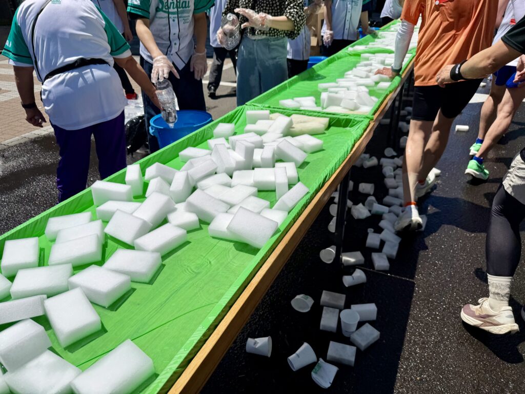 仙台国際ハーフマラソン スポンジ