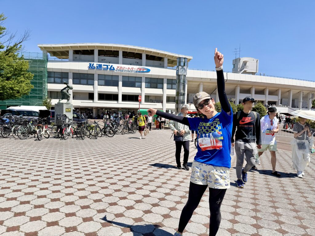 仙台国際ハーフマラソン 完走後 アスリートパーク仙台