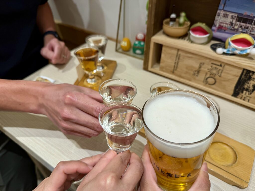 仙台国際ハーフマラソン お疲れ様会 むとう屋 乾杯