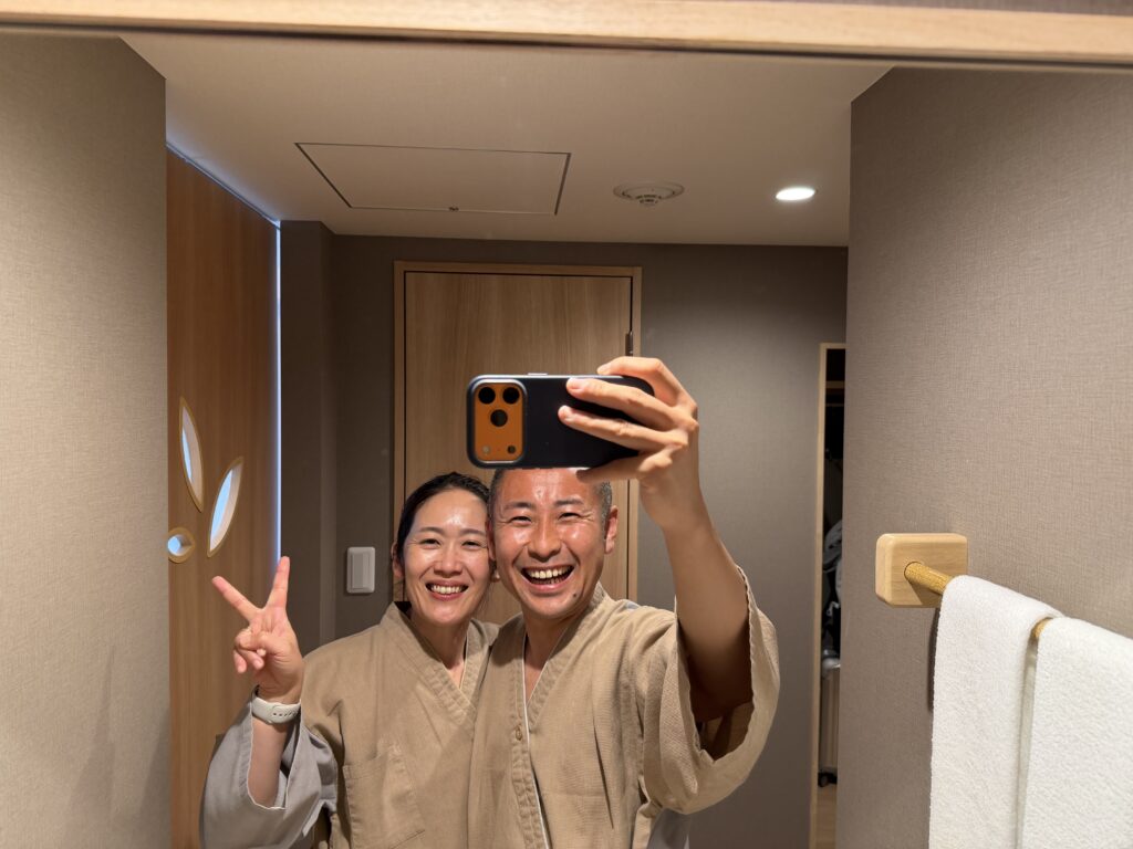 御宿野乃仙台 チェックインして記念撮影