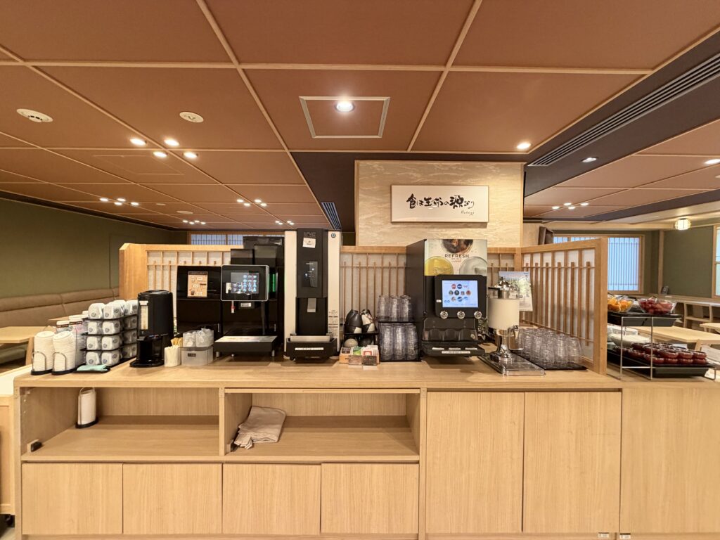 御宿野乃仙台 朝食 ドリンクコーナー