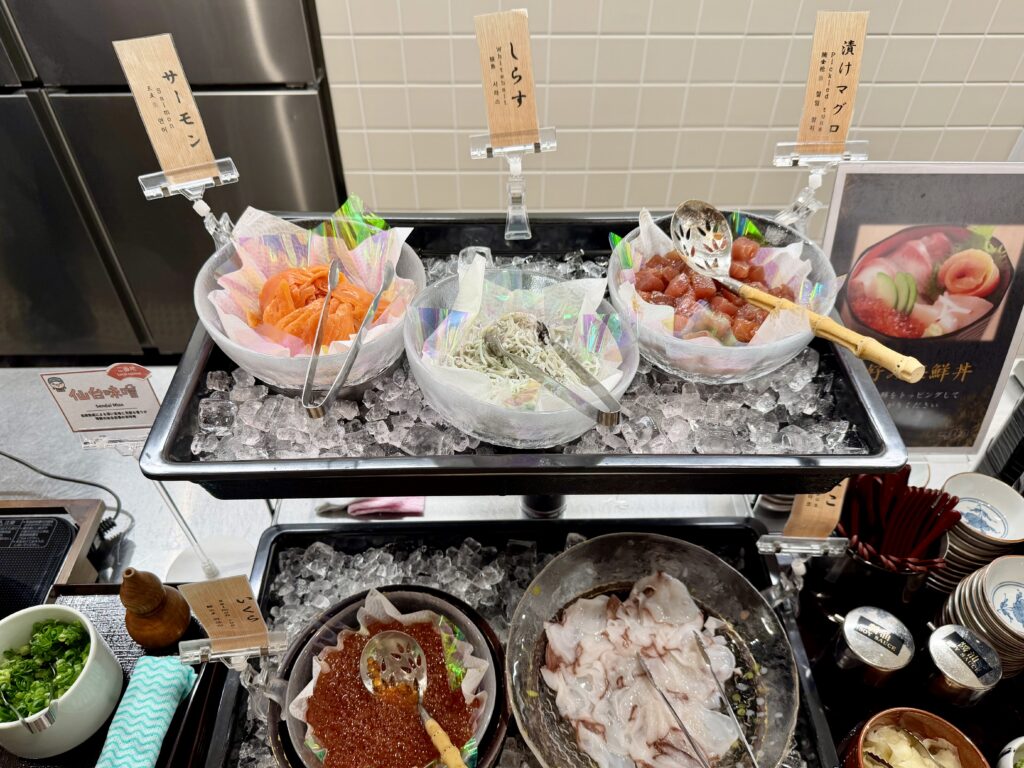 御宿野乃仙台 朝食 海鮮
