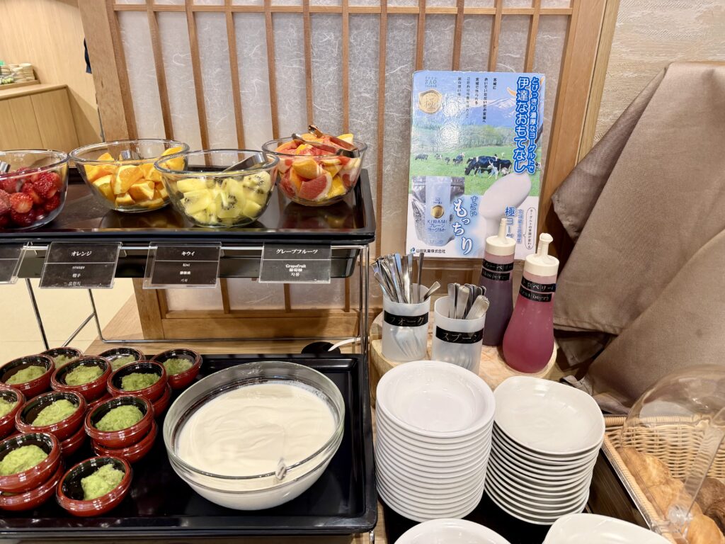 御宿野乃仙台 朝食 ヨーグルト