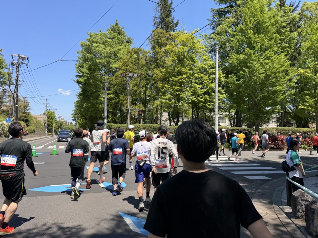 仙台国際ハーフマラソン 仙台第二高校付近