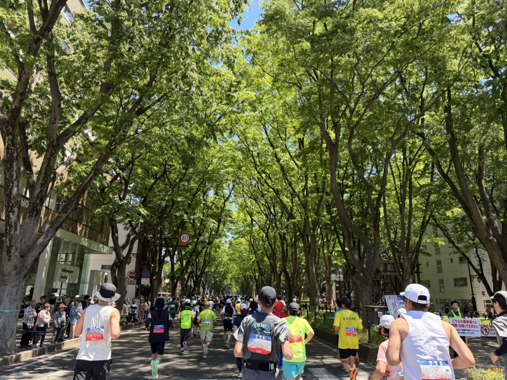 仙台国際ハーフマラソン 定禅寺通りへ
