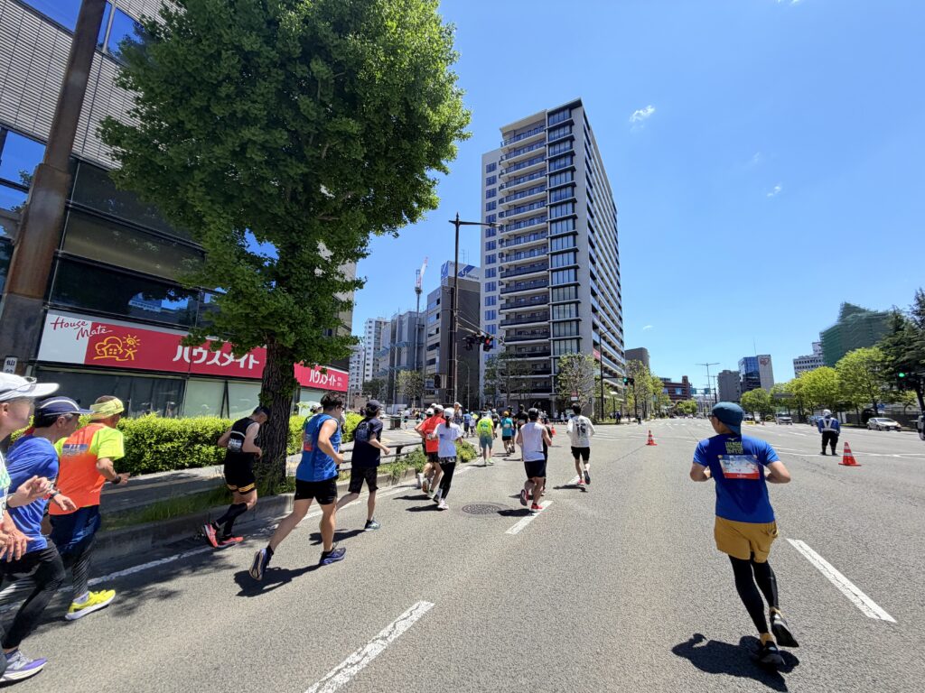 仙台国際ハーフマラソン 国道286号線を左折