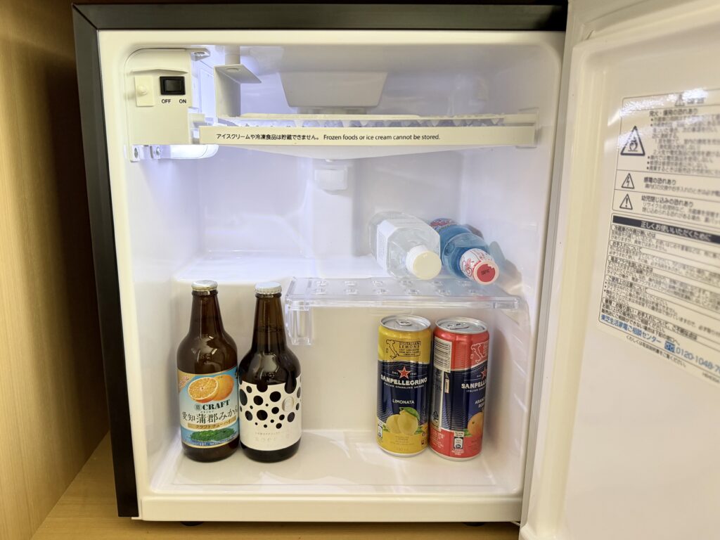 ザタワーホテルナゴヤ 無料のミニバー