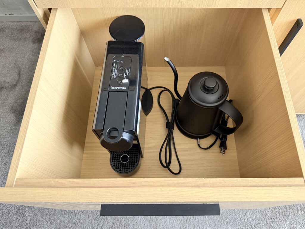 ザ タワーホテル ナゴヤ ネスプレッソと電気ケトル