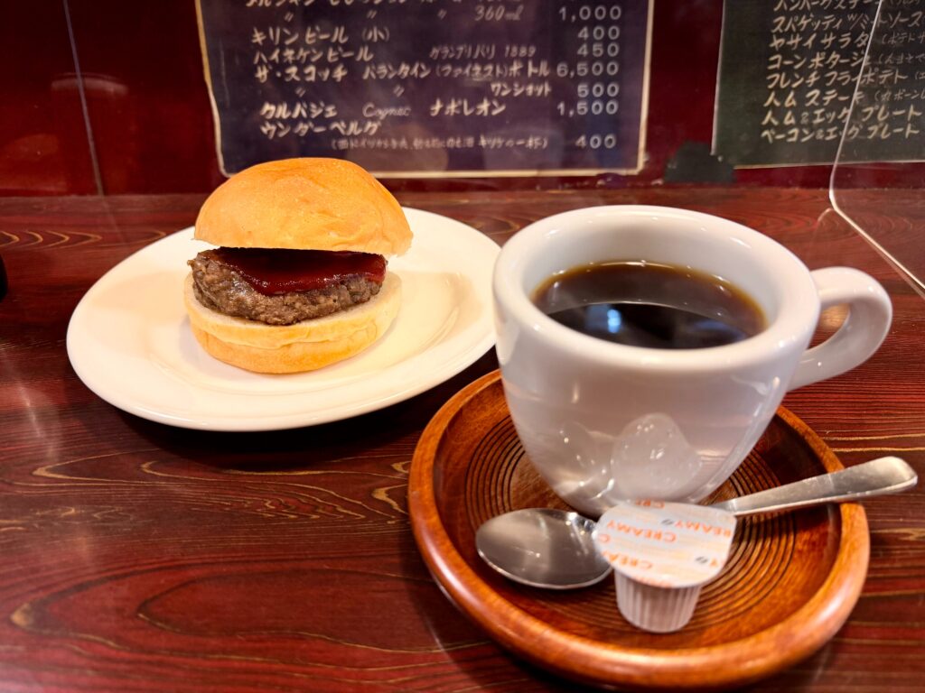 ほそやのサンド 元祖ハンバンガーとコーヒー