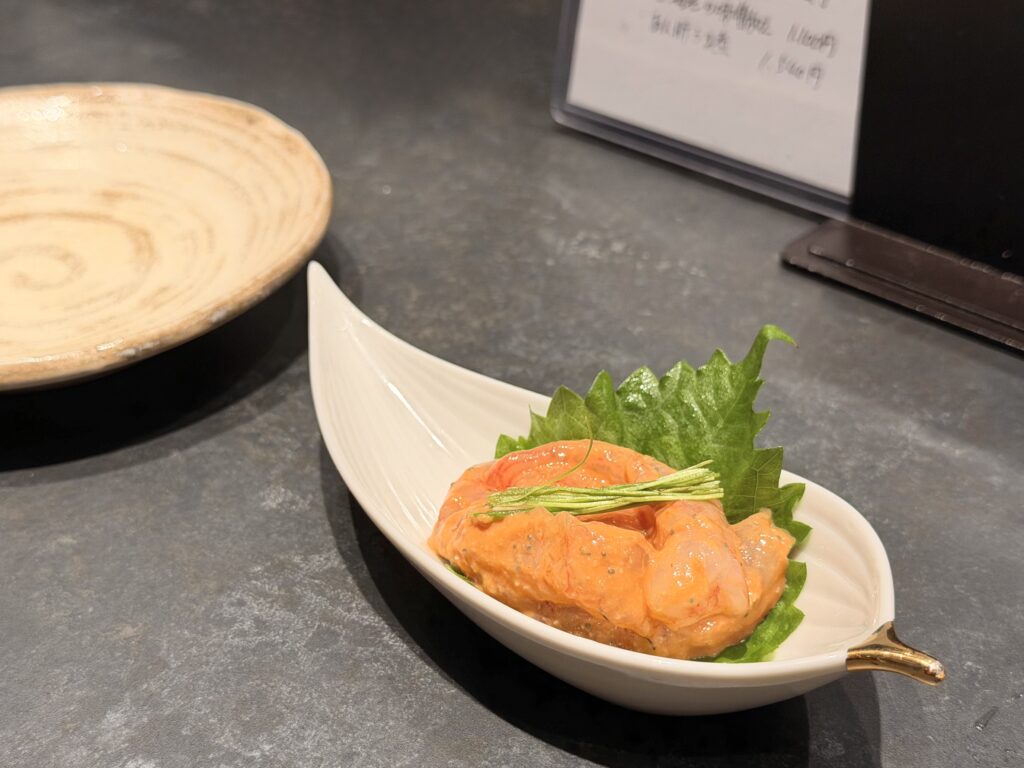 立ち食い寿司極_甘エビ味噌和え