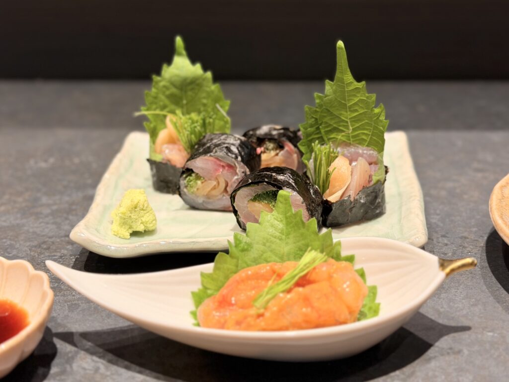 立ち食い寿司極_光り物の巻物